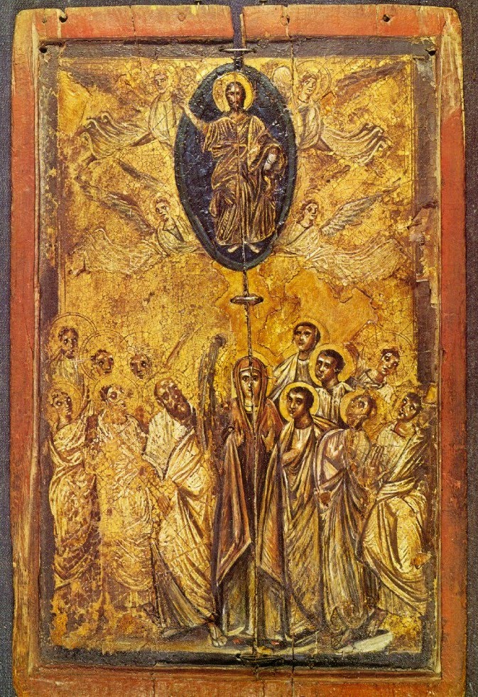 Icons & Imagery: The Ascension Medium: Encaustic Icon Size: 46 x 29.5 cm Date: 6th century Location: Saint Catherine's Monastery, Sinai.